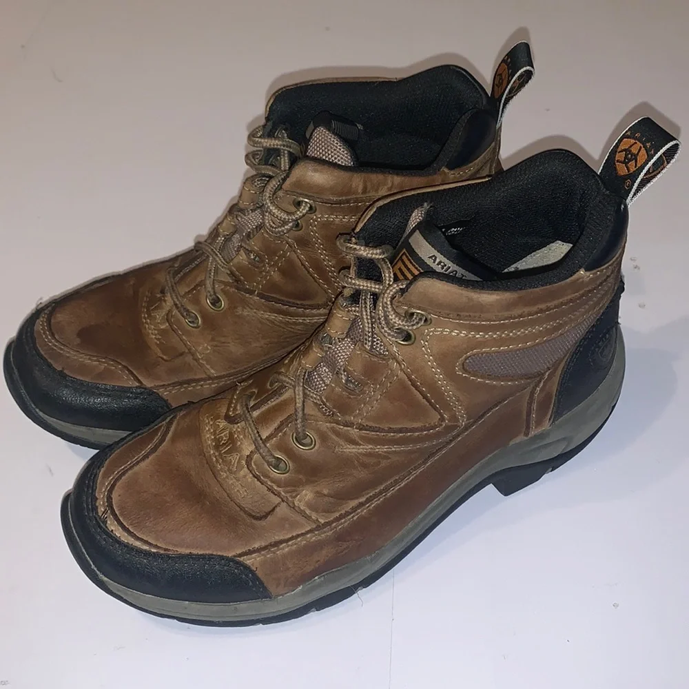 Ariat High Top Lace Up Hiking Boots Ankle Work Men’s Size 6 Brown Leather